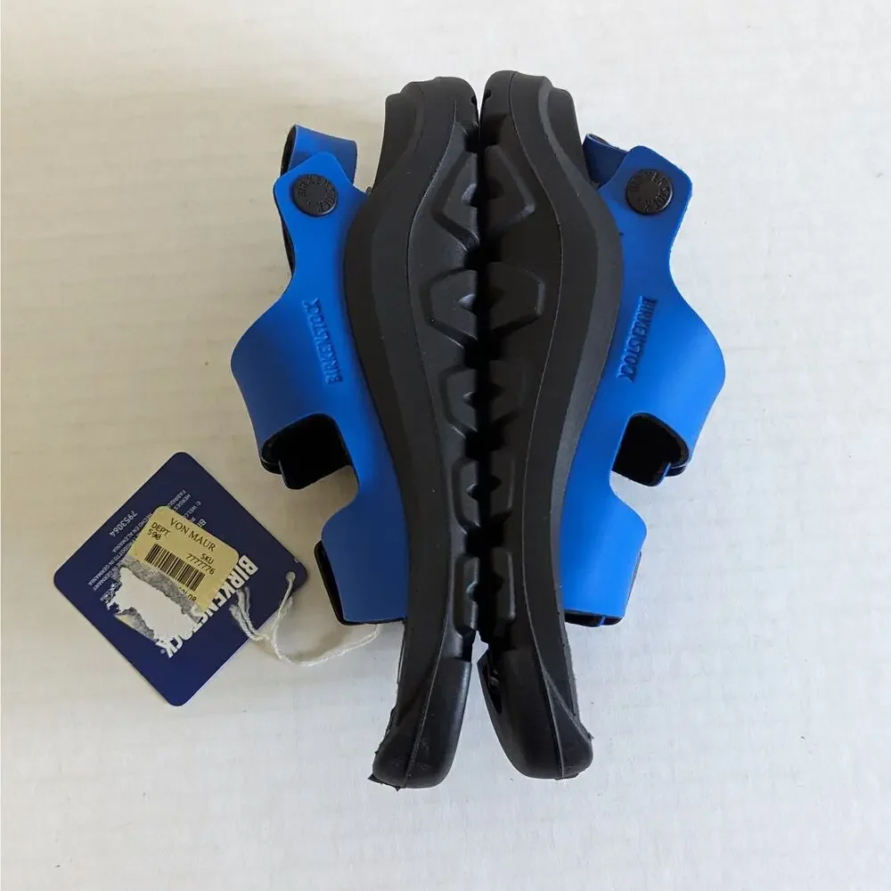 NWT Birkenstock Kids Size 30/US12 Mogami Ultrablue Black Sandals Narrow Fit